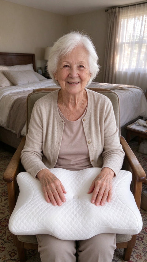 Customer with the pillow